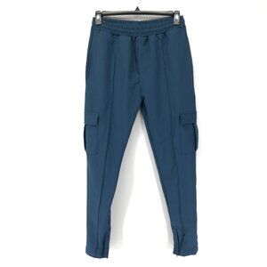 boohooMAN Slim Fit Cargo Pants Men's Medium Ankle Zip Loungewear Athletic Casual